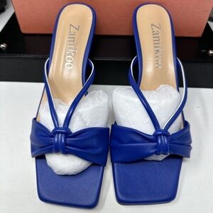 Zamikoo Heeled Square Toe Sandals US Size 7.5